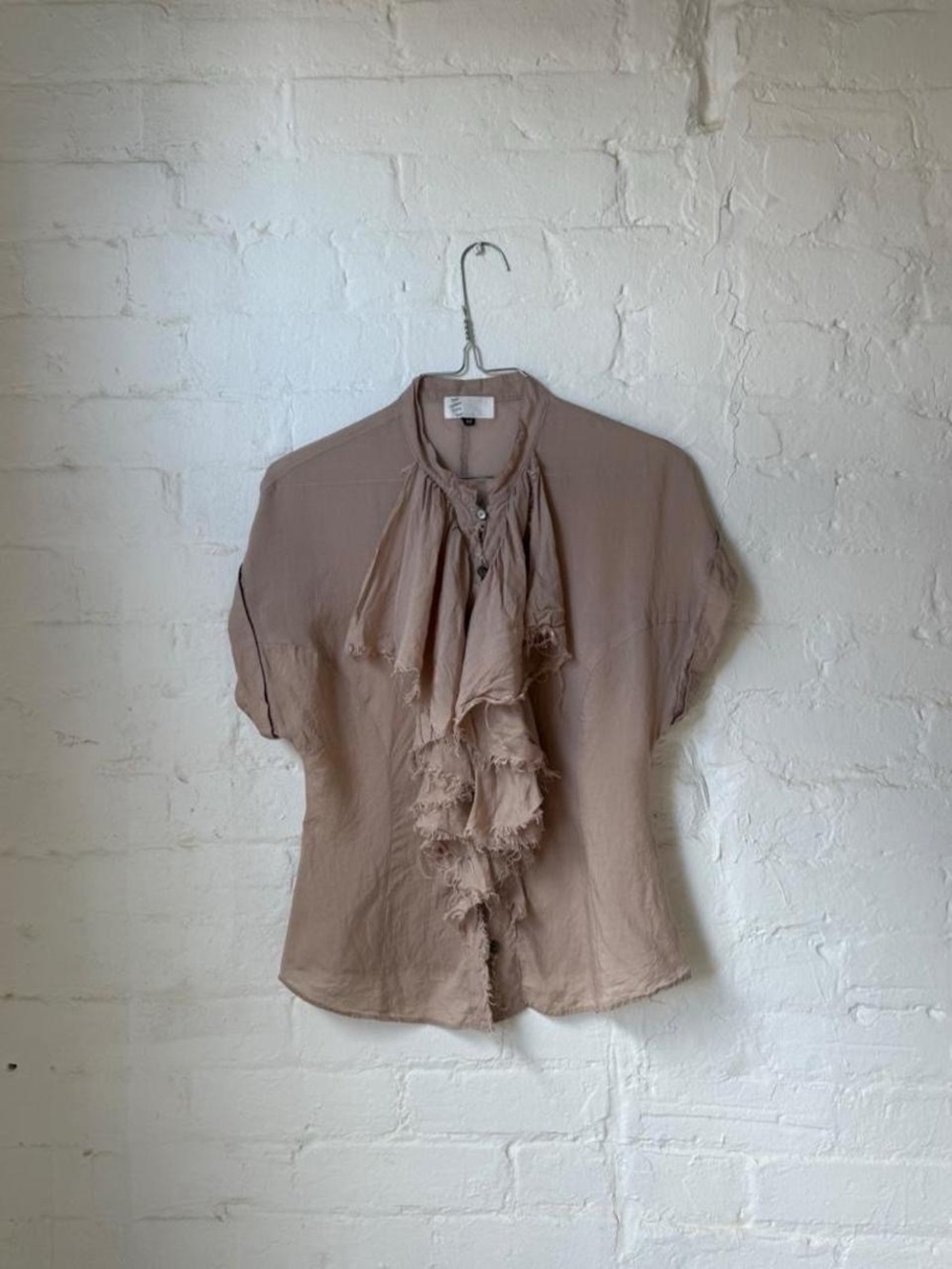 Japanese brand romantic ruffle button blouse
